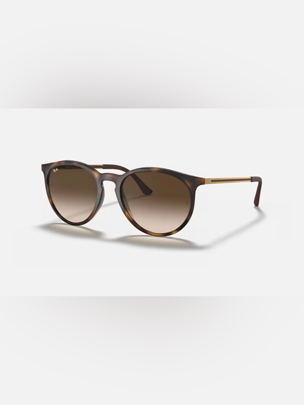 Ray-Ban Tortoise Frame Sunglasses with Brown Gradient Lenses